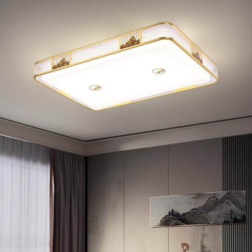 led吸顶灯新中式卧室灯家用简约大圆客形房灯玄关气854过道间餐厅