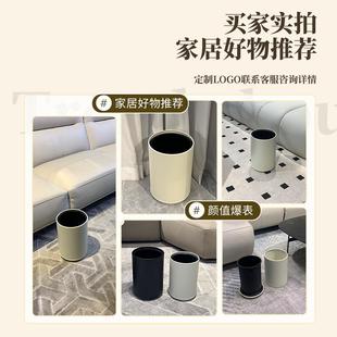 垃圾桶高颜值家用卧室厨房卫生间奶油风双层无盖现代简约商用批发