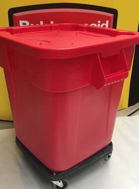 rubbermaid乐柏美方形垃圾桶车轮脚轮轮子小车FG3530万向轮滚轮