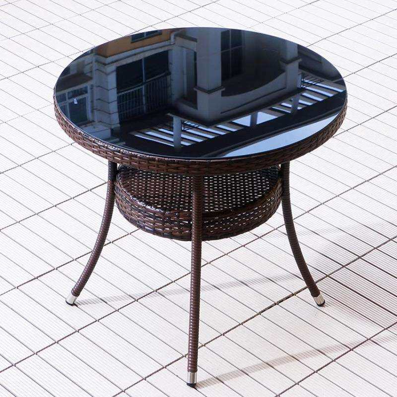 户外阳台编藤桌椅子室外庭院简约便携下午茶休闲靠背椅单人小茶几