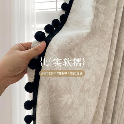 唐顿庄园窗帘法式复古雪尼尔提花窗帘加厚高遮光客厅卧室阳台窗帘