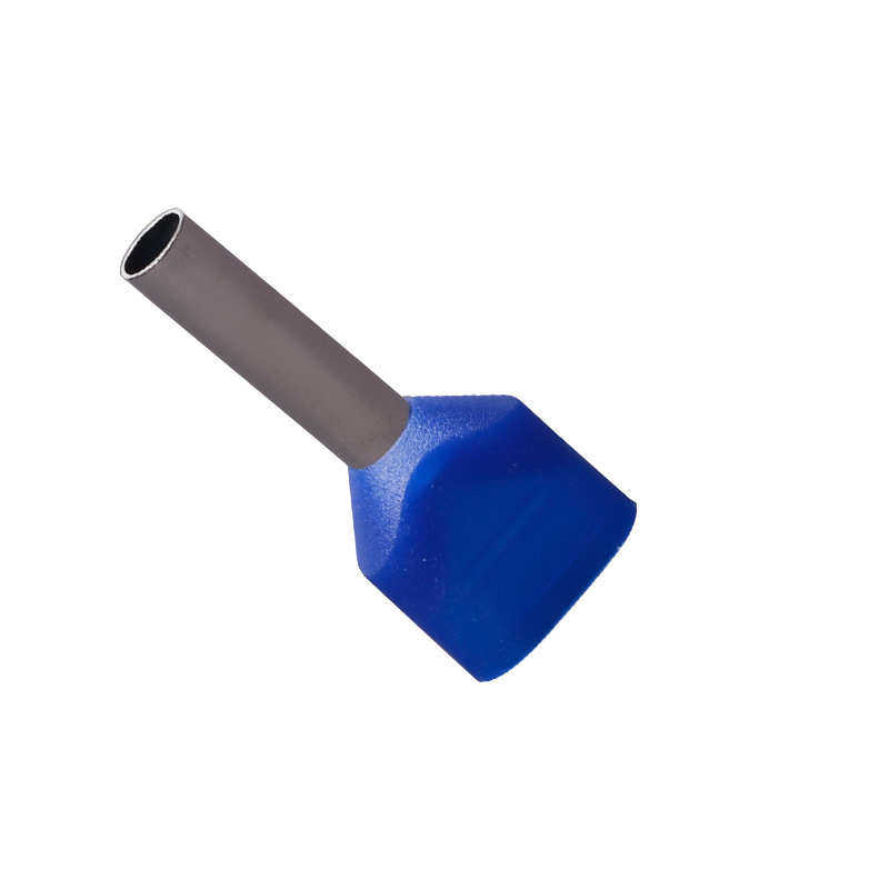 尼龙绝缘护套双线管形端子TEVN 0508预绝缘管状冷压端头批发