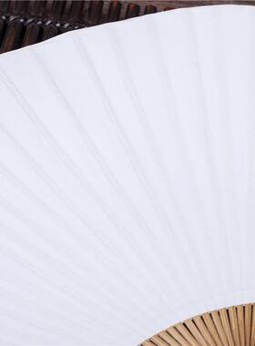 diy空白纸质竹柄日式儿童手工绘画双面团扇圆扇韩国扇美术材料扇