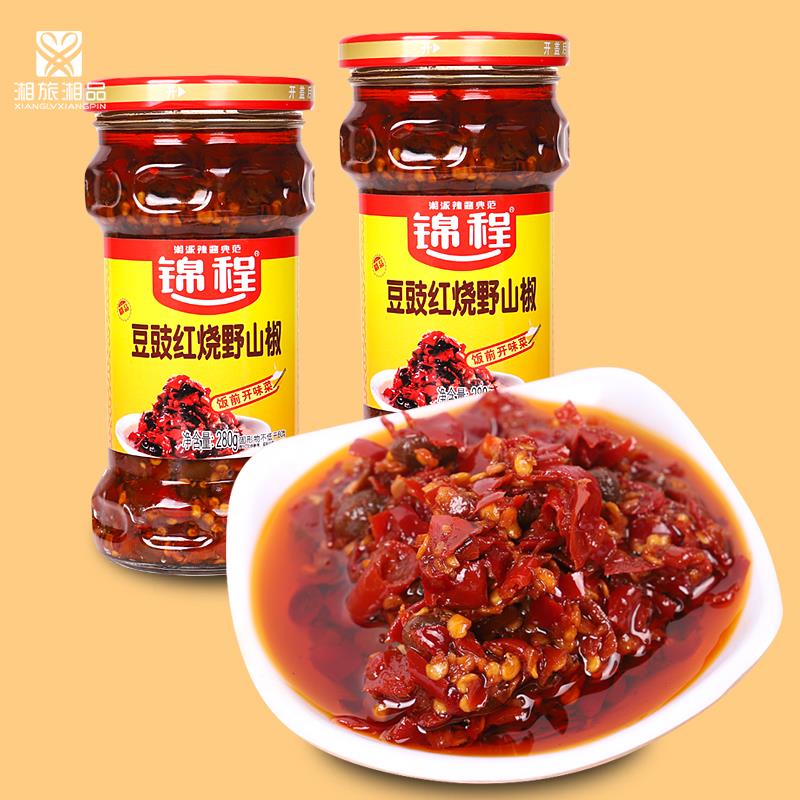 湖南味道锦程豆鼓红烧野山椒湖南特产拌饭菜豆豉辣椒酱