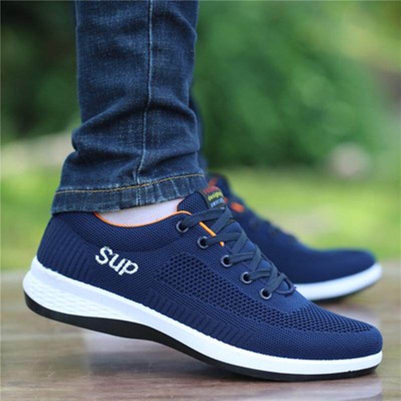 香港男鞋夏季2025新款耐磨软底网面运动鞋男士跑步轻便防臭休闲鞋