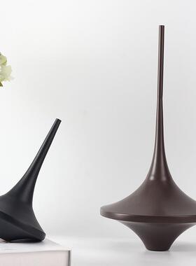 极简长杆陀螺艺术几何摆件售楼处样板房间展厅设计师高档软装饰品