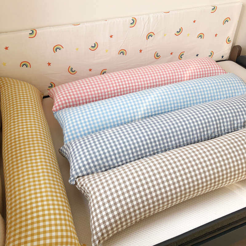 纯棉水洗棉长条抱枕女生睡觉专用枕头夹腿睡觉双人长枕靠垫可拆洗