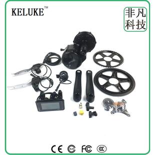 自行车改装电动助力套件BAFANG八方中置电机36V350WC961黑白横屏