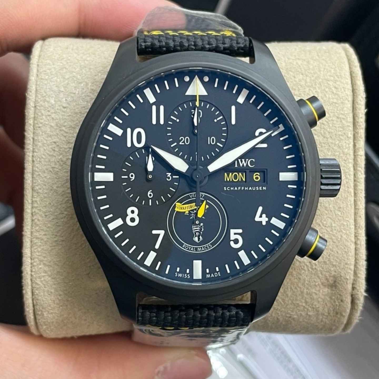 全套98新IWC万国表飞行员IW389107自动机械男士手表44.5mm正品