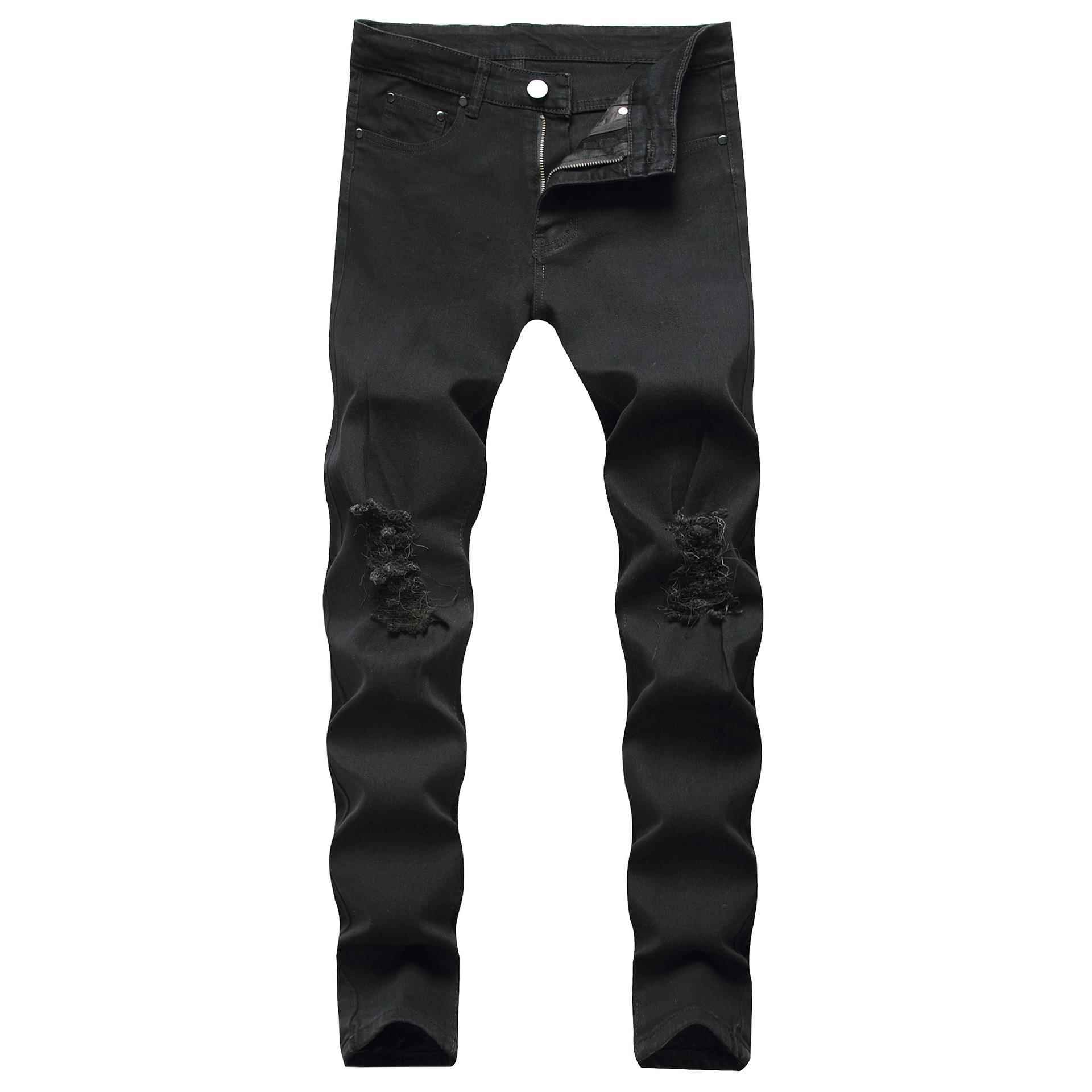 jeans men colors jeans Knee for trendy Five jeans casual