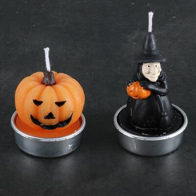 Holiday gift Pumpkin candles Halloween plastic arts candles