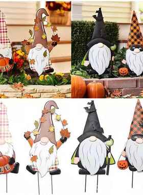 跨境侏儒花园插件庭院装饰白胡子老人圣诞节小矮人金属工艺品