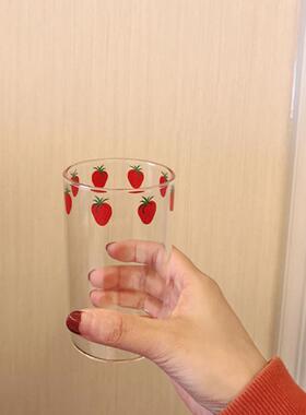 Ins Kawaii Style Mugs Strawberry Glasses Cup Coffee Milk Wat