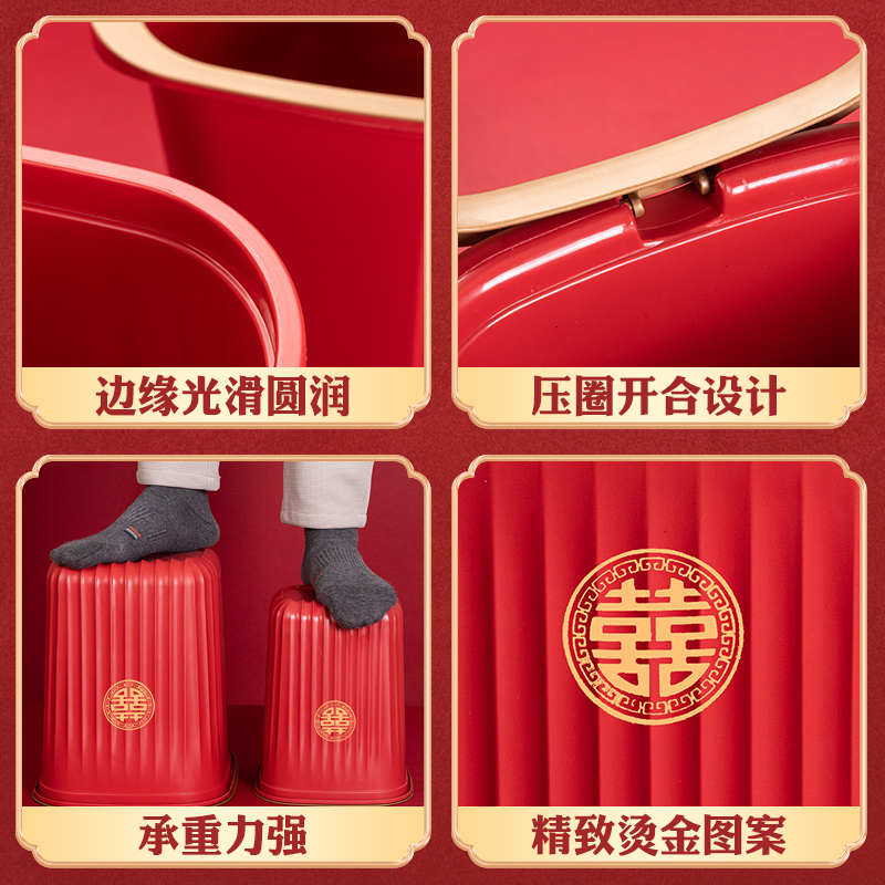 家用垃圾桶大容量女方陪嫁用品婚房布置客厅纸篓厨房卧室卫生桶
