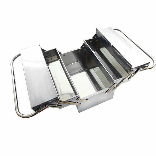 厂家销售 铁皮工具箱二层三层折叠工具箱大号加厚车载手提收纳箱