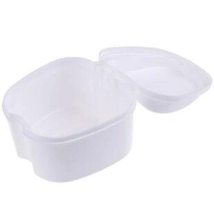 1pc Full Denture Bath Box with Hanging Net Container