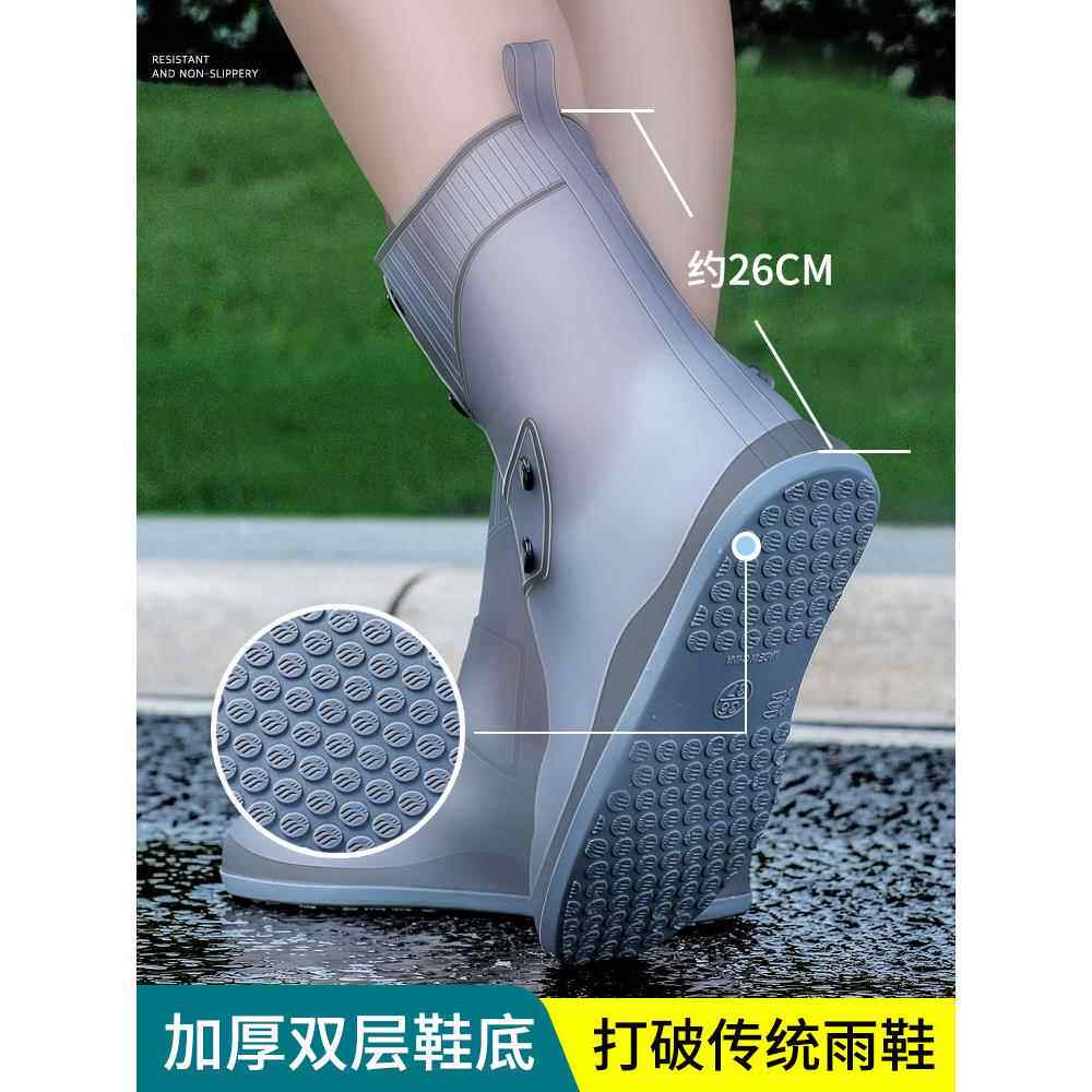2022 NEW RAIN BOOTS MENS WATER SHOES WOMENS WATERPROOF SHOE COVER THICKENED WEAR-RESISTANT RAIN BOOTS ANTI-SLIP RAIN BOOT COVER TO WEAR GALOSHES