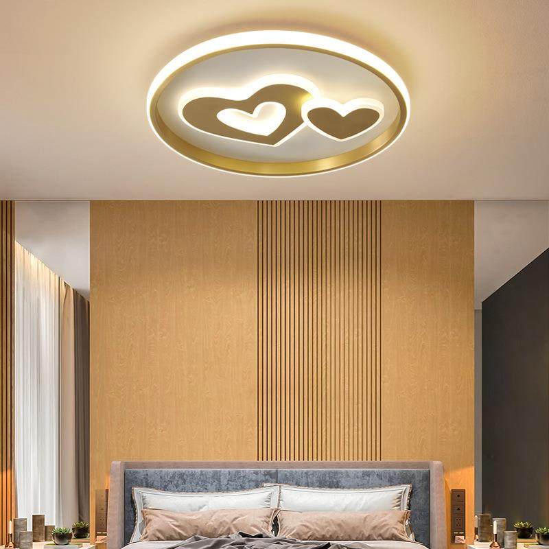 遇灯灯饰卧室灯简约房间灯饰 浪漫温馨婚房爱心led吸顶灯餐厅灯具