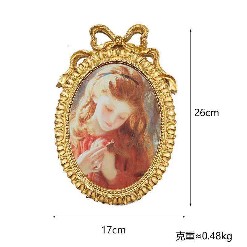 新款直销鼎创装饰画框金色复古雕花镂空蝴蝶结相框婚纱照可挂墙背