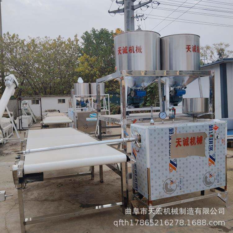 自熟型地瓜宽粉条生产线操作简单 电加热红薯粉条机川粉机