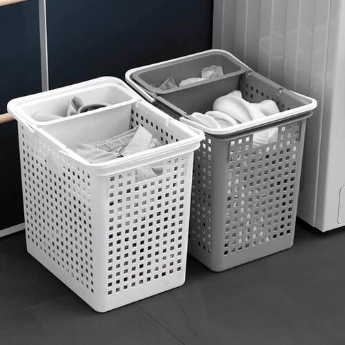 Large plastic bathroom laundry basket toy laundry basket