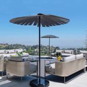 北欧户外沙发休闲简约设计师不锈钢庭院别墅创意防水防晒室外家具