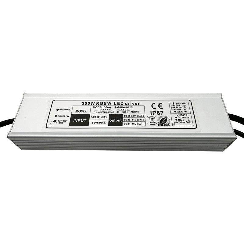 投光灯外控内控RGBW电源300W DMX512灯具控制器 LED智能高功率