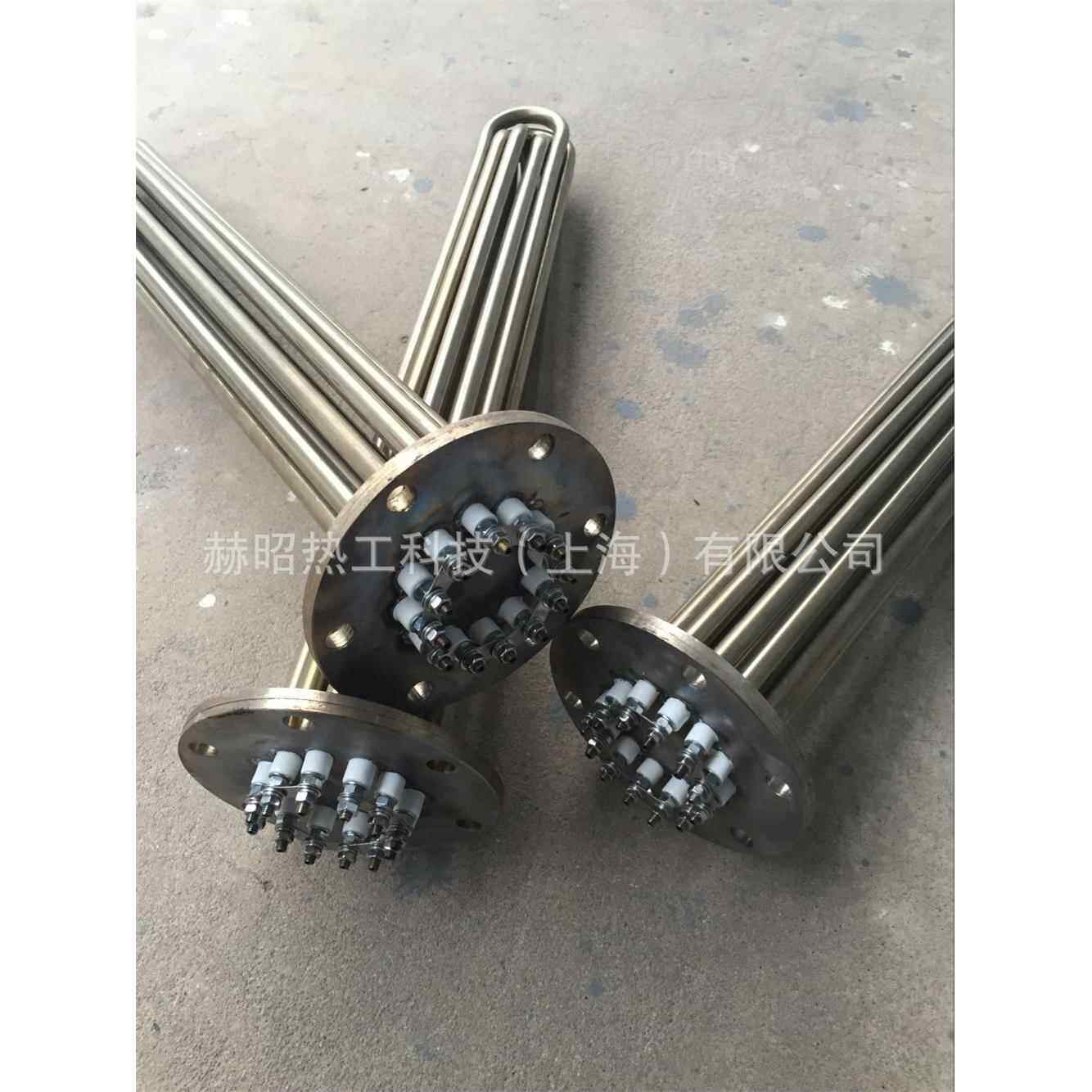 厂家直供不锈钢法兰加热管空气加热电热管翅片U型电加热管 - 实物图