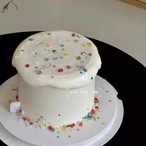 网红珍珠钻石糖简约蛋糕装饰摆件彩色砂糖烘焙生日甜品糖珠装扮