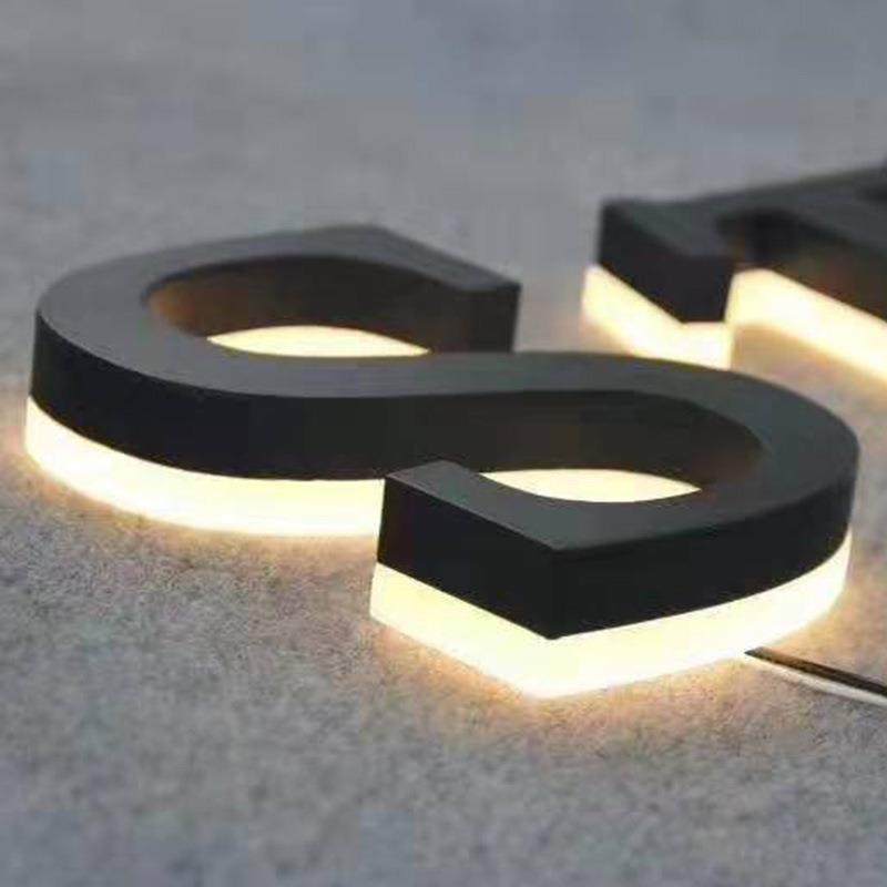 广AFG电亚克发光字金属牌时拉丝墙尚上维装饰牌力镀钛三立体广告