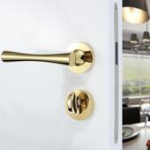 分体奢金色门轻锁室内通磁吸静音卧室间门锁具实木门72F21锁家用