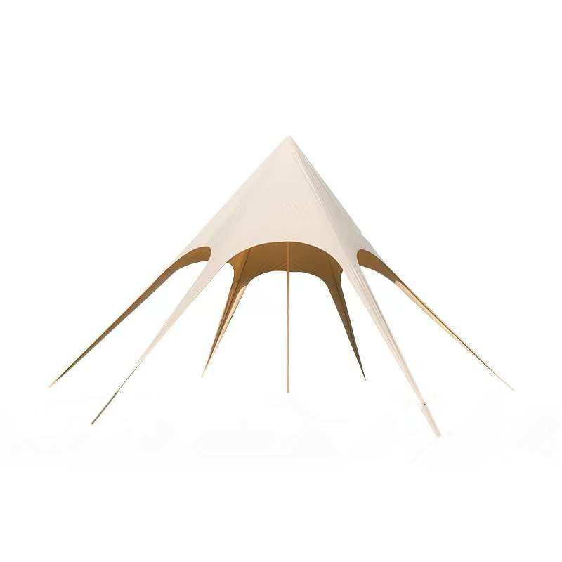 户外多用途三峰云天幕 大型营地沙滩多人遮阳棚 露营野餐单峰天幕