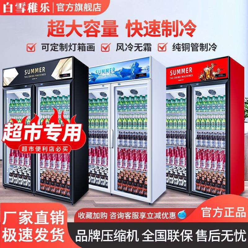 冷藏展示柜饮料柜商用立式双门啤酒冰柜冰箱饭店超市酒水柜冰镇