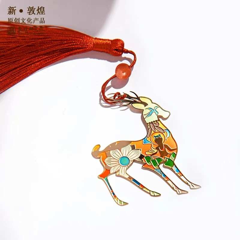 敦煌研究院金属书签 九色鹿宝相花飞 琵琶小礼品 生日教师节礼物