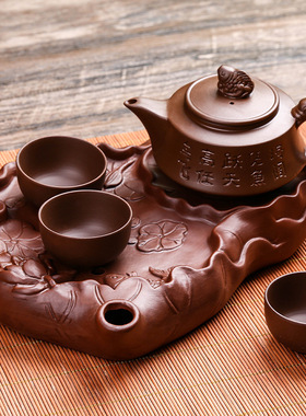 茶宠托盘紫砂壶承网红中式茶托壶承壶托养壶盘泡茶功夫茶具茶杯垫