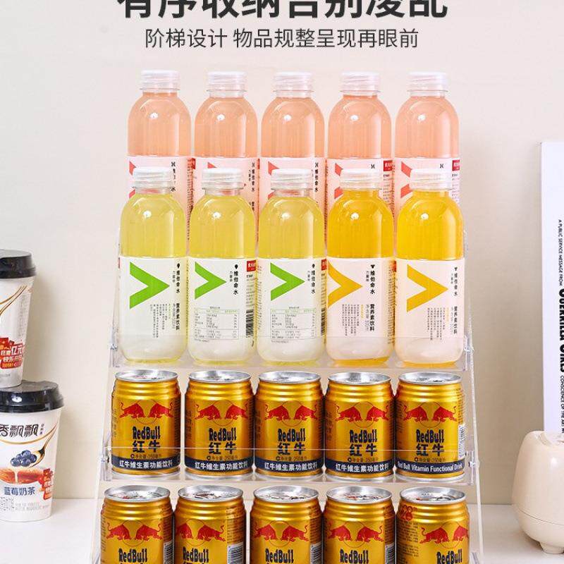 饮料置物架收银台商品摆放亚克力展示架便利店柜台小货架阶梯陈列图片
