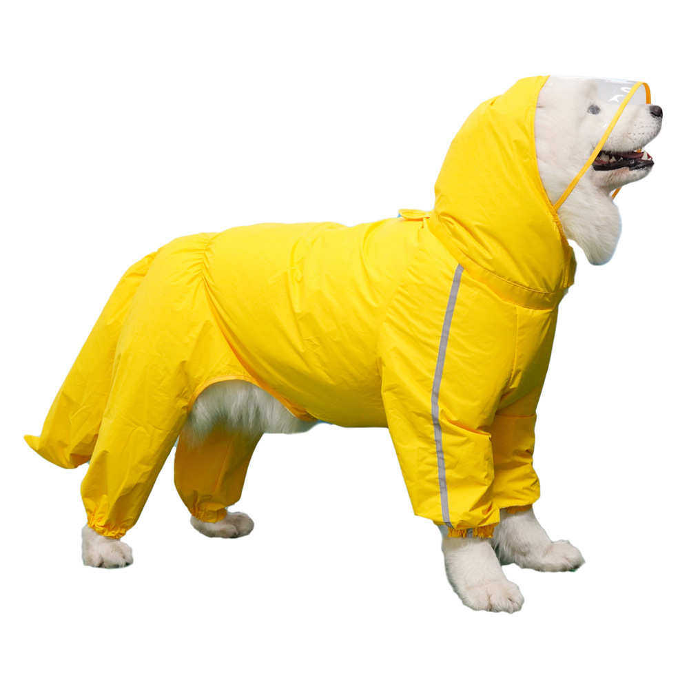 金毛萨摩耶拉布拉多宠物雨衣大型犬全包反光罩尾狗狗衣服防水批发