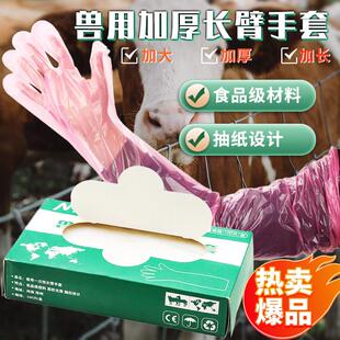 兽用长臂手套 兽医人工授精手套100祇母猪助产接生盒装长臂手套