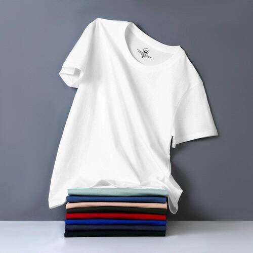 Man t shirts Mens t-shirt Male Tops Boy Basic Plain Tees 6XL