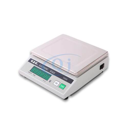 双杰G&G DT5000 5000g/2g电子天平电子秤5公斤2g电子称方盘不锈钢