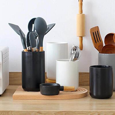 Ceramic chopstick holder kitchen utensil storage bottle