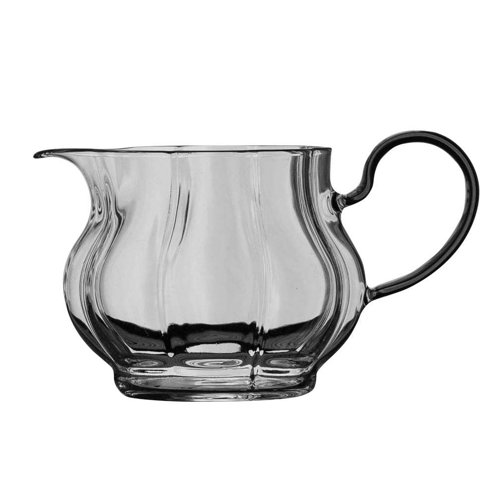 宜室茶话瓜陵公道杯透明耐热高硼硅带把公杯分茶器茶具茶海茶配件