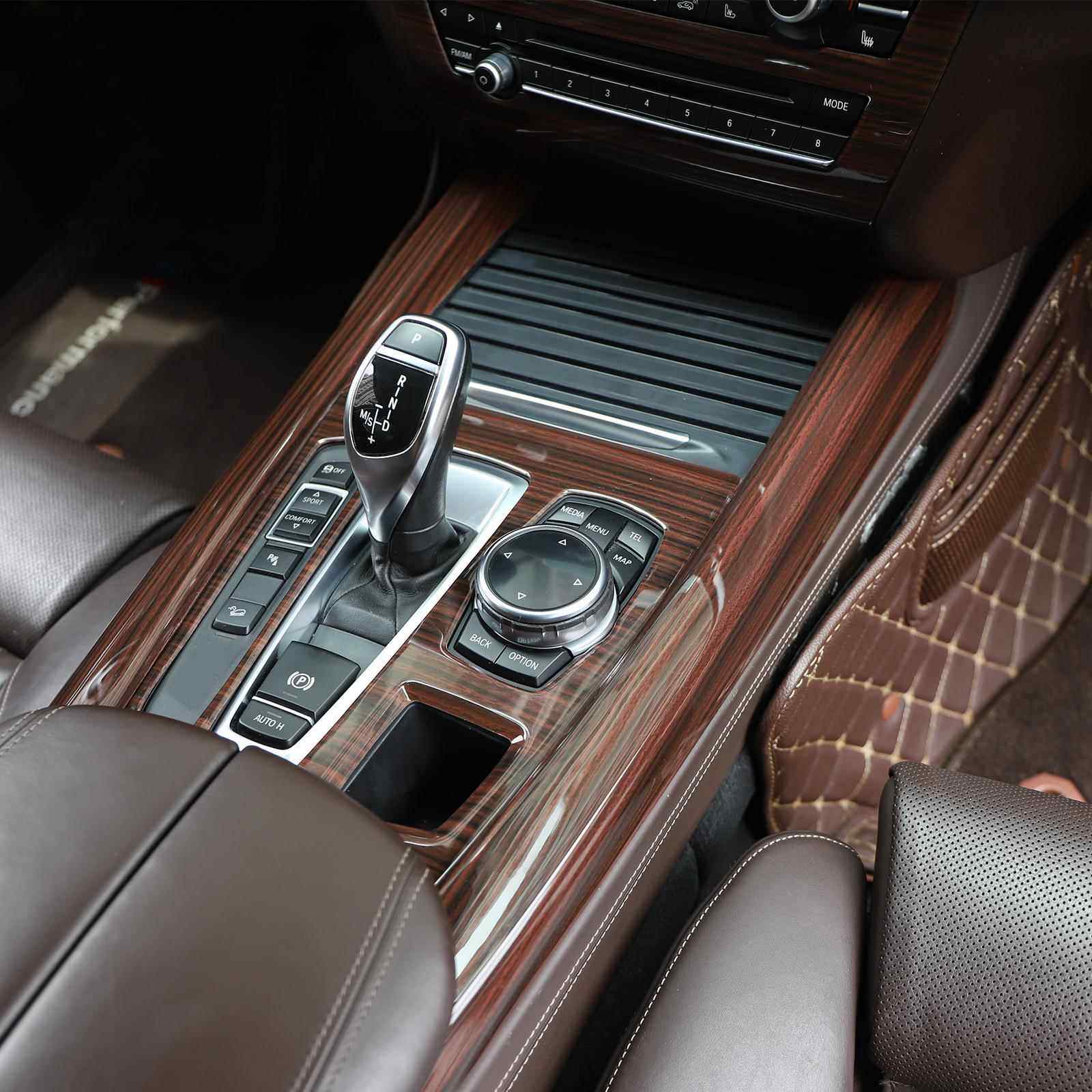 14-18款X5汽车档位按排键框碳14-18款纤纹内饰台改装前挡框桃木改