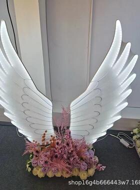 铁艺发光蝴蝶翅膀灯婚礼舞台发场景饰路引装光道具摆件光ret345路