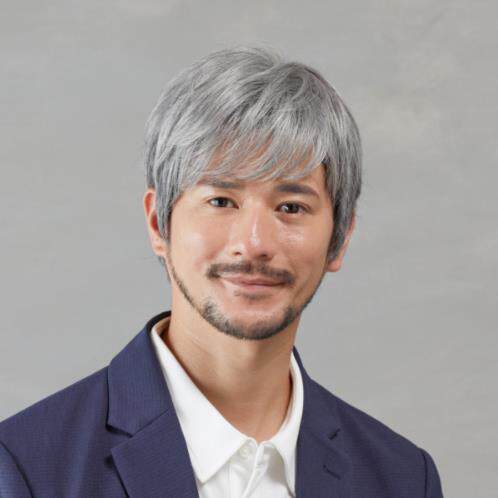 老爷爷头套白发假发偏分短直发假发老头假发白发假发老人假发套