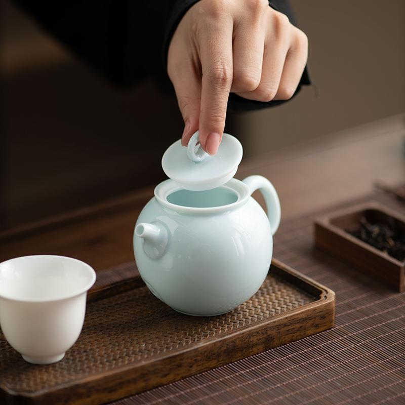 青瓷茶壶耐热泡茶单壶家用喝茶陶瓷茶具茶杯冲茶壶过滤花茶泡茶壶