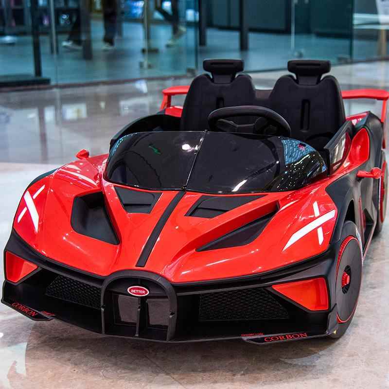 正品超大座跑儿童电动人车四轮玩双具汽车可坐宝宝遥控网红男孩车