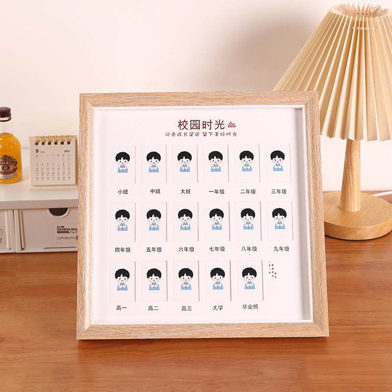 校园时光儿童证件照成长记录相框照宝宝上学相框毕业照片一寸两寸,家居饰品,DIY亲子装饰画,淘宝优惠券,粉丝福利购,淘宝优惠卷