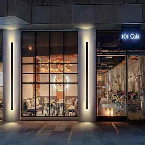 长条壁灯外防水现l极简户别墅庭院酒店29外墙过道代一字ed壁灯