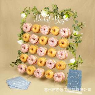 甜甜圈墙壁展示架亚克力支架可容纳50个甜圈XL甜甜圈板展示大型